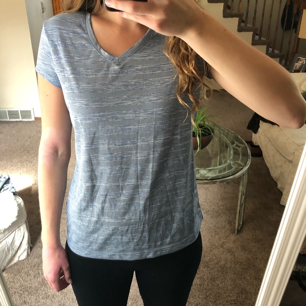 Light Blue-Gray Workout Tee
